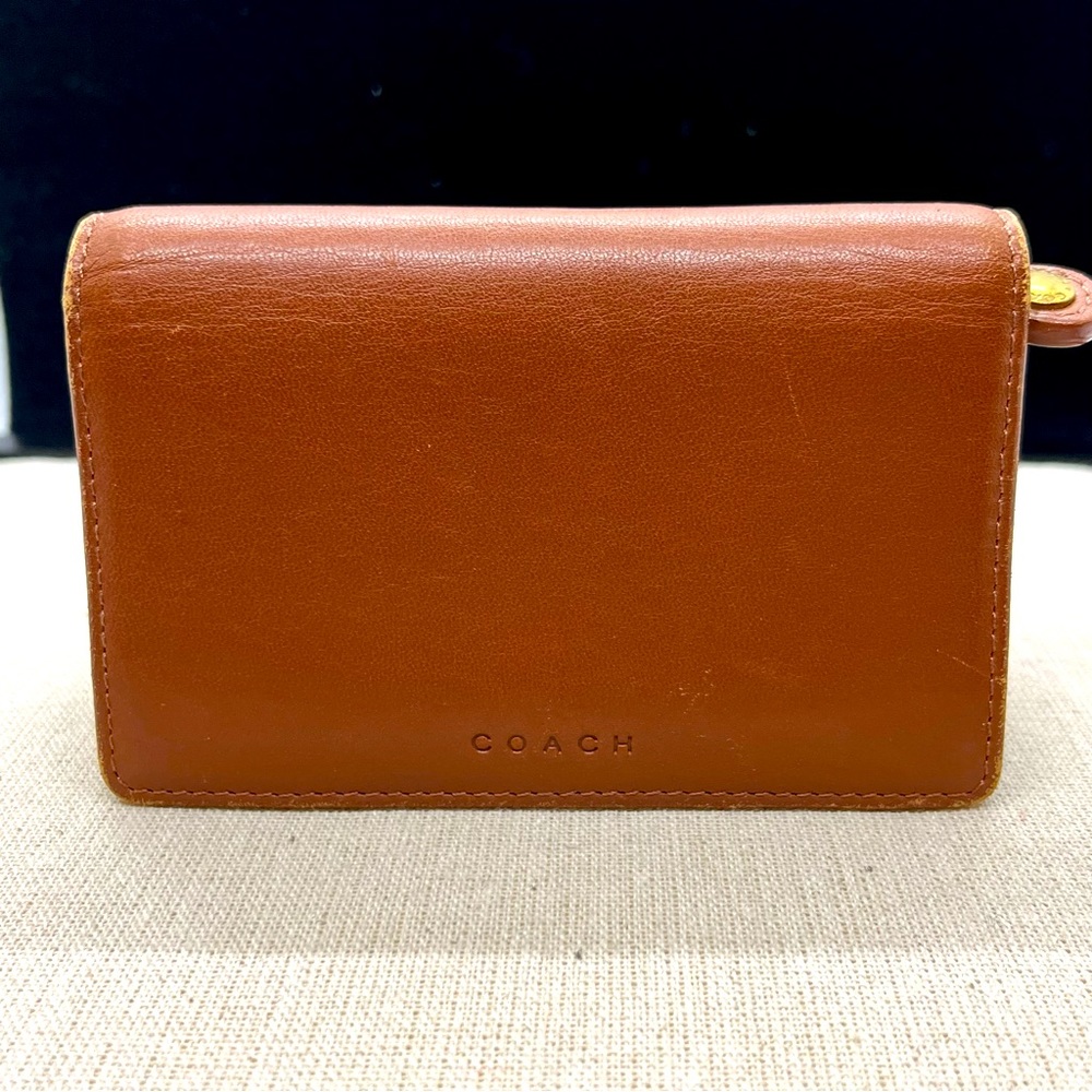 Coach Tan Leather Credit Card Wallet